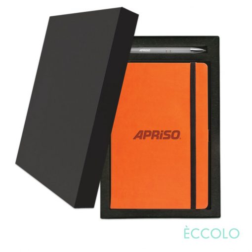 Eccolo® Calypso Journal/Clicker Pen Gift Set - (M) Orange