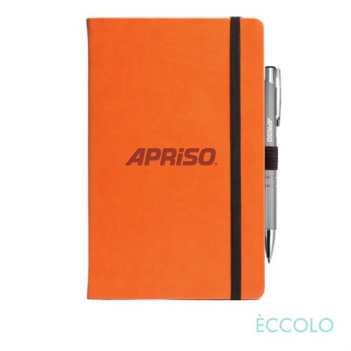 Eccolo® Calypso Journal/Clicker Pen - (M) Orange