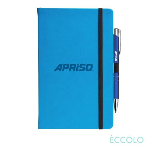 Eccolo® Calypso Journal/Clicker Pen - (M) Teal Blue