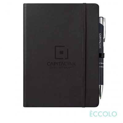Eccolo® Cool Journal/Clicker Pen - (L) Black