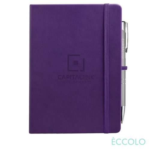 Eccolo® Cool Journal/Clicker Pen - (L) Purple