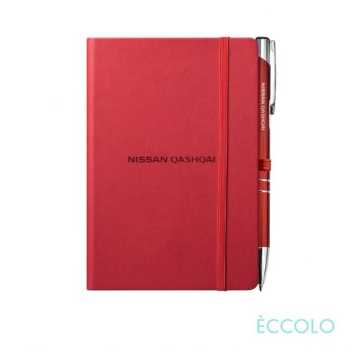 Eccolo® Cool Journal/Clicker Pen - (S) Red