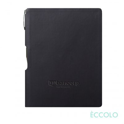 Eccolo® Groove Journal/Clicker Pen - (M) Black