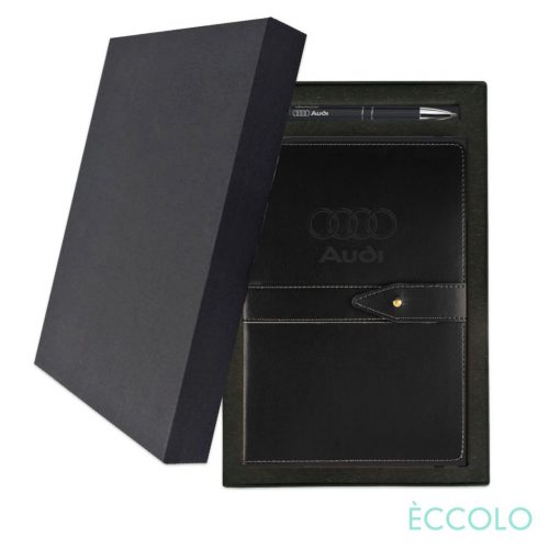 Eccolo® Legend Journal/Clicker Pen Gift Set - (M) Black