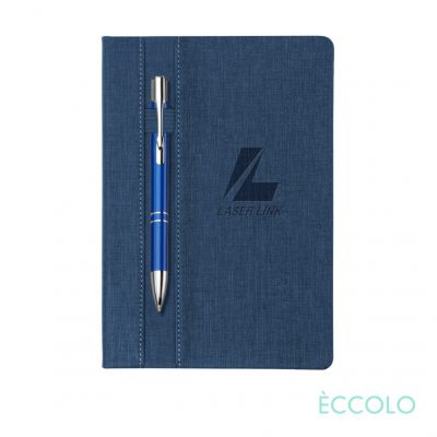 Eccolo® Lyric Journal/Clicker Pen - (M) Dark Blue
