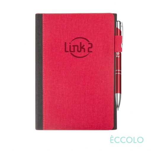 Eccolo® Nashville Journal/Clicker Pen - (M) Red