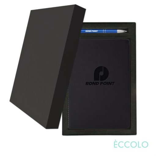 Eccolo® New Wave Journal/Clicker Pen Gift Set - (M) Blue-1
