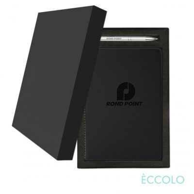 Eccolo® New Wave Journal/Clicker Pen Gift Set - (M) White-1