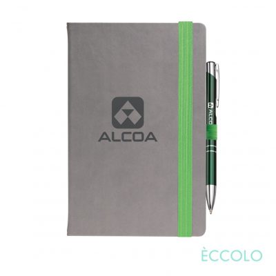 Eccolo® Salsa Journal/Clicker Pen - (M) Green