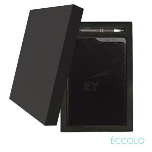 Eccolo® Soca Journal/Clicker Pen Gift Set - (M) Black