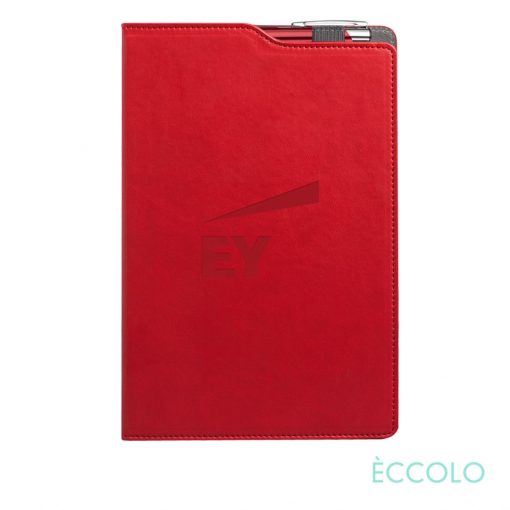 Eccolo® Soca Journal/Clicker Pen - (M) Red