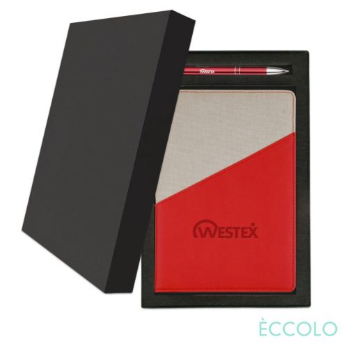 Eccolo® Tango Journal/Clicker Pen Gift Set - (M) Red-1
