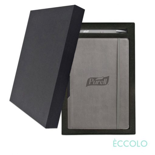 Eccolo® Tempo Journal/Clicker Pen Gift Set - (M) Gray