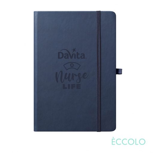 Eccolo® Cool Journal - (M) 5¾"x8¼" Navy Blue-2