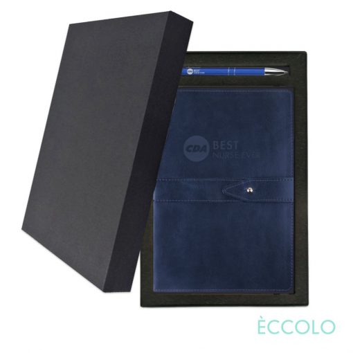 Eccolo® Legend Journal/Clicker Pen Gift Set - (M) Navy Blue-2