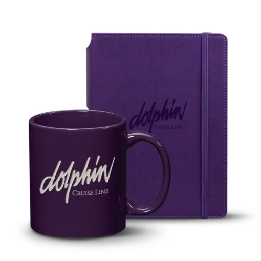 Eccolo® Tempo Journal/Malibu Mug Set - Purple