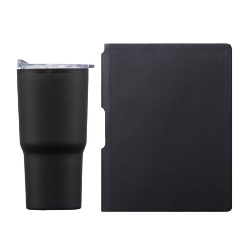 Eccolo® Groove Journal/Bexley Tumbler Gift Set - Black-2