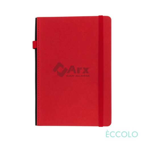 Eccolo® Memphis Journal w/Elastic Pen Loop - (M) 5 3/4 "x 8 1/4" Red-1