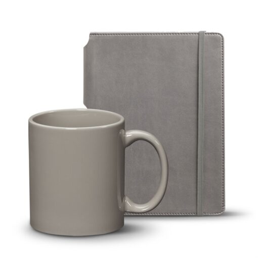 Eccolo® Tempo Journal/Malibu Mug Set - Gray-2