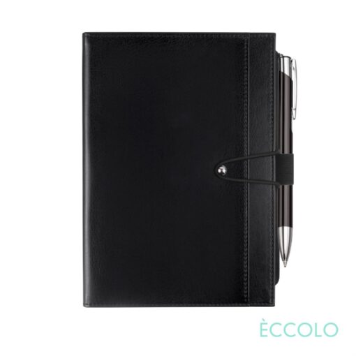 Eccolo® Slide Journal/Clicker Pen - (M) Black-2