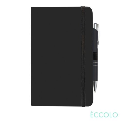 Eccolo® Calypso Journal/Clicker Pen - (M) Black-2