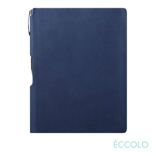 Eccolo® Groove Journal/Clicker Pen - (M) Navy Blue-2