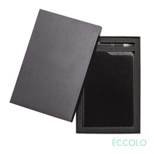 Eccolo® Soca Journal/Clicker Pen Gift Set - (M) Black-2